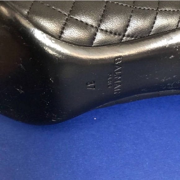 Authentic black leather/suede Balmain boots size 37 - Picture 6 of 9